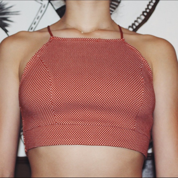 Urban outfitter polka dot cropped halter top! - Picture 2 of 5